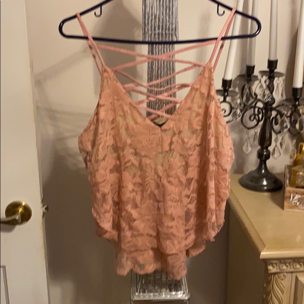 Cropped lace top